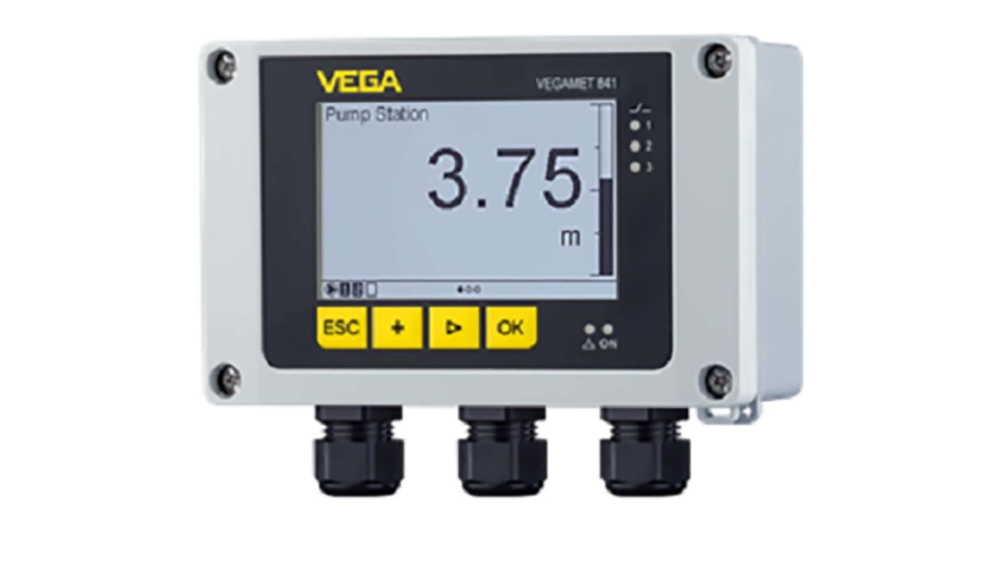 Vega, Niveauregulator, Indgange: 2, Følerspænding: 27V, Vægmontering, 100 → 230 V.