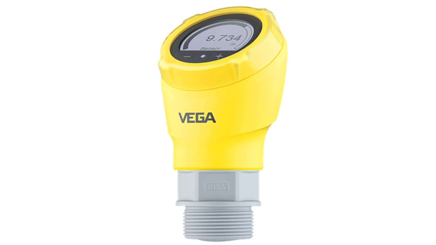 Sensor de nivel Vega serie VEGAPULS 31 de PVDF, montaje Rosca G/BSP de 1,5", salida 4 - 20 mA, interfaz Bluetooth