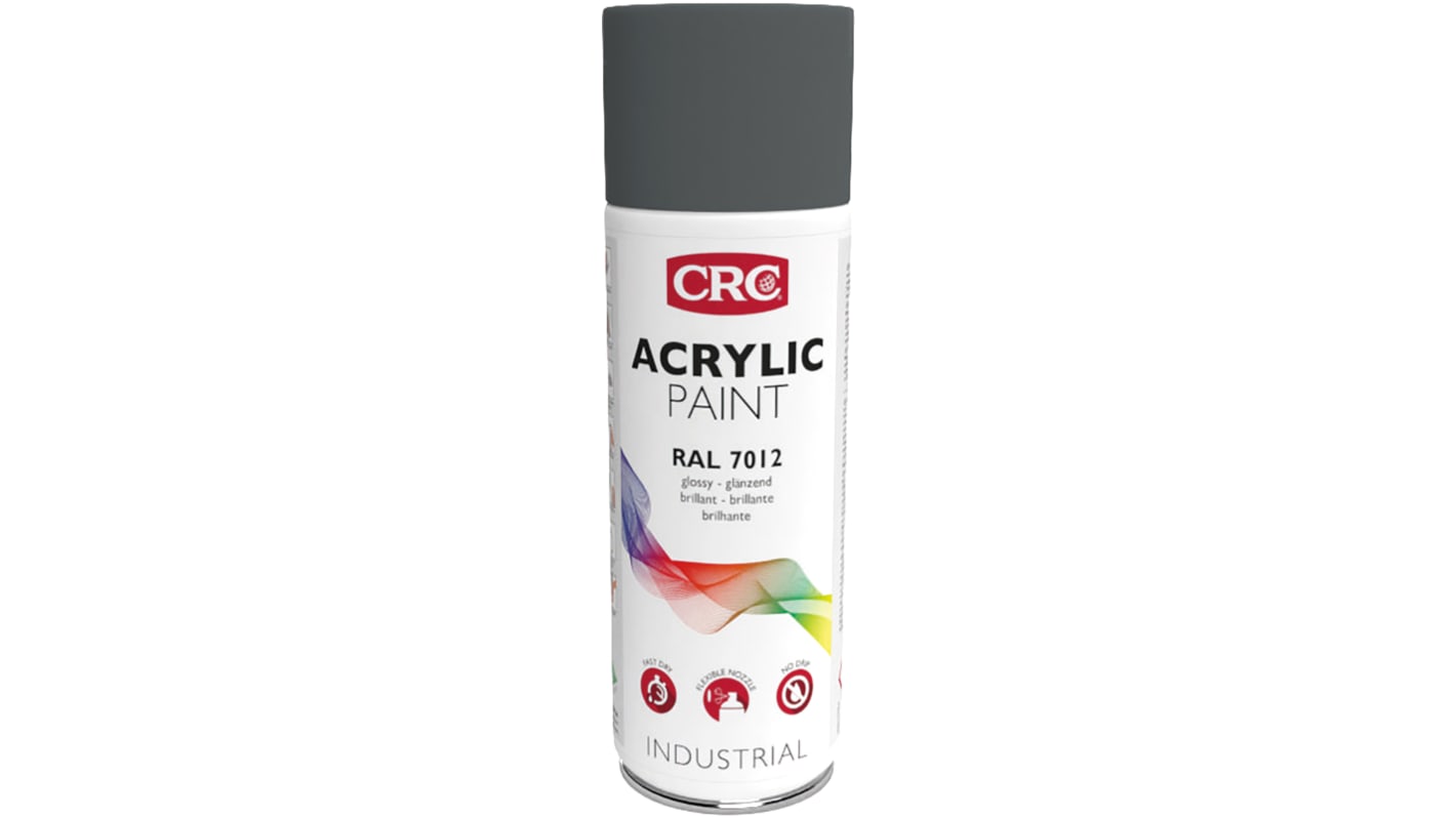 Peinture aérosol CRC, Gris RAL 7012 Brillant, 400ml