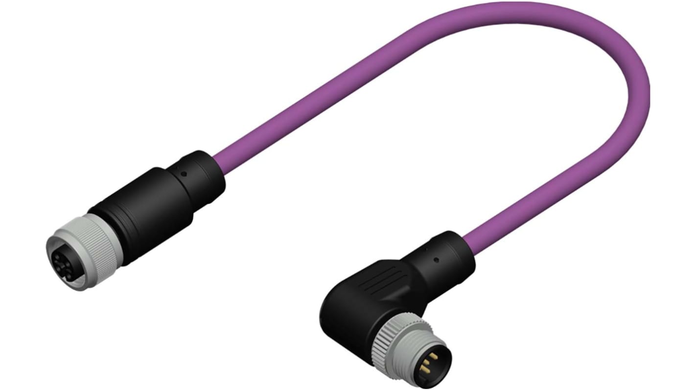 Cable de conexión RS PRO, con. A M12 Hembra, 5 polos, con. B M12 Macho, 5 polos, long. 10m, 60 V, 4 A, IP67