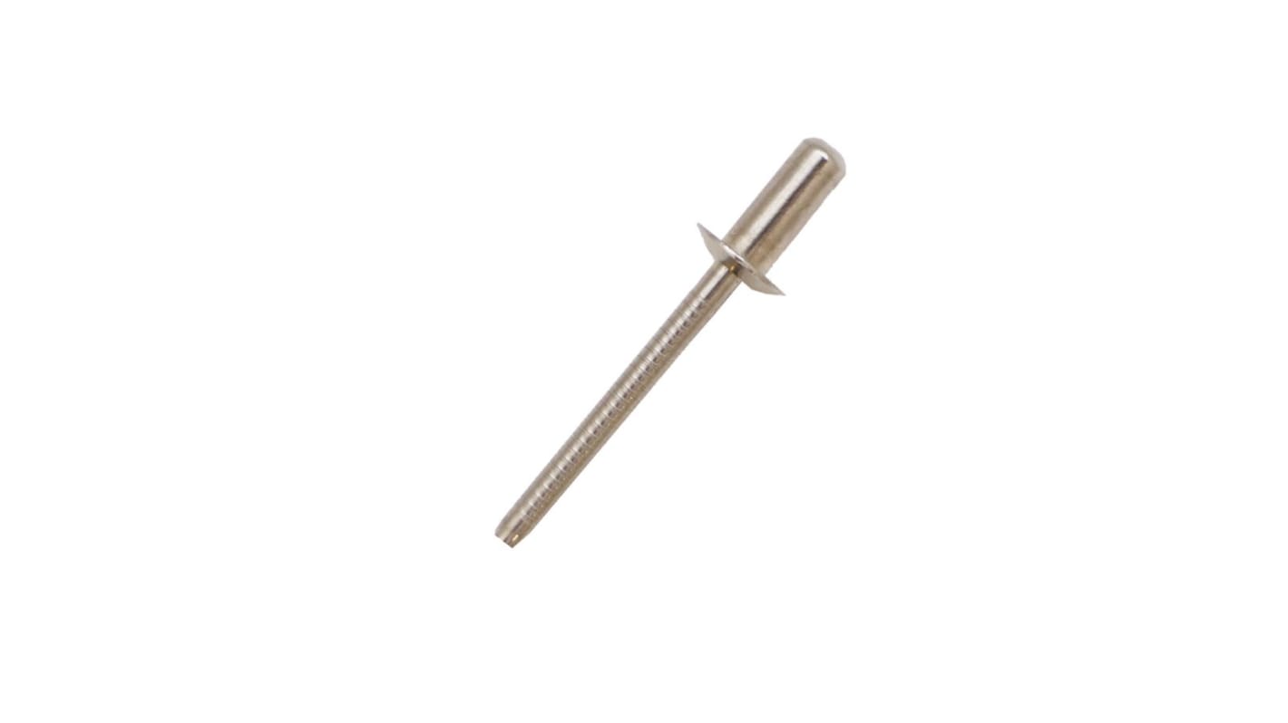 Remache ciego RS PRO de acero inox, Ø 3.2mm x 8mm, para espesor de 2mm → 3.5mm, color Gris