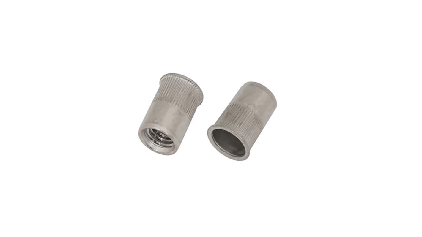 Remache ciego RS PRO de acero, Ø 8.9mm x 16mm, rosca M6, para espesor de 2.5mm → 5mm, color Gris