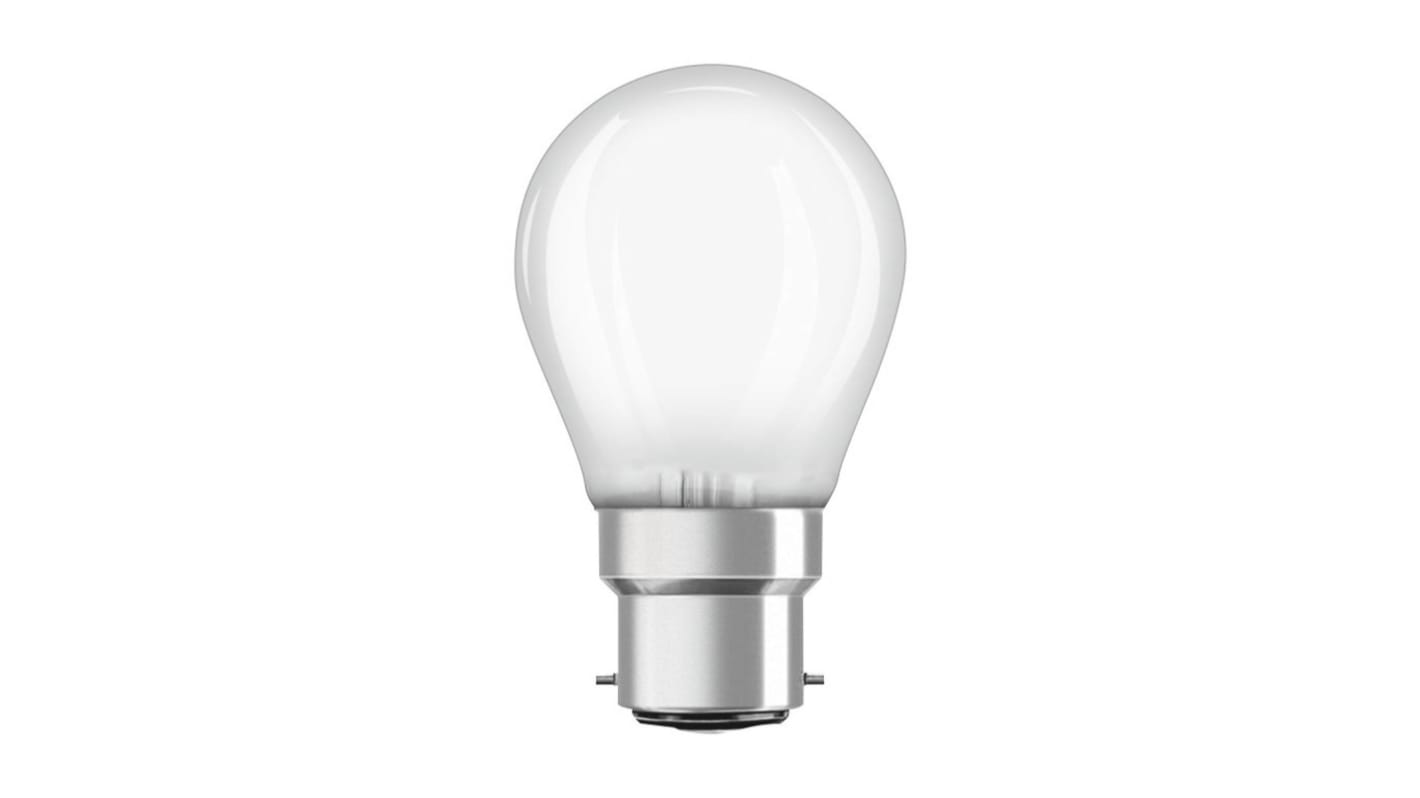 LEDVANCE P CLAS P, LED-Filament, LED-Lampe, P45, F, 5 W / 230V, B22d Sockel, 2700K warmweiß