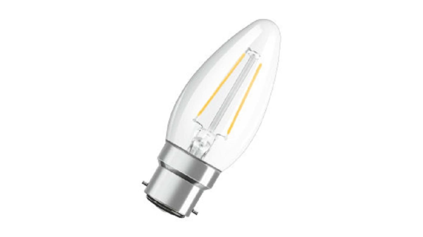 LEDVANCE P CLAS B B22d GLS LED Bulb 4 W(40W), 2700K, Warm White, B35 shape