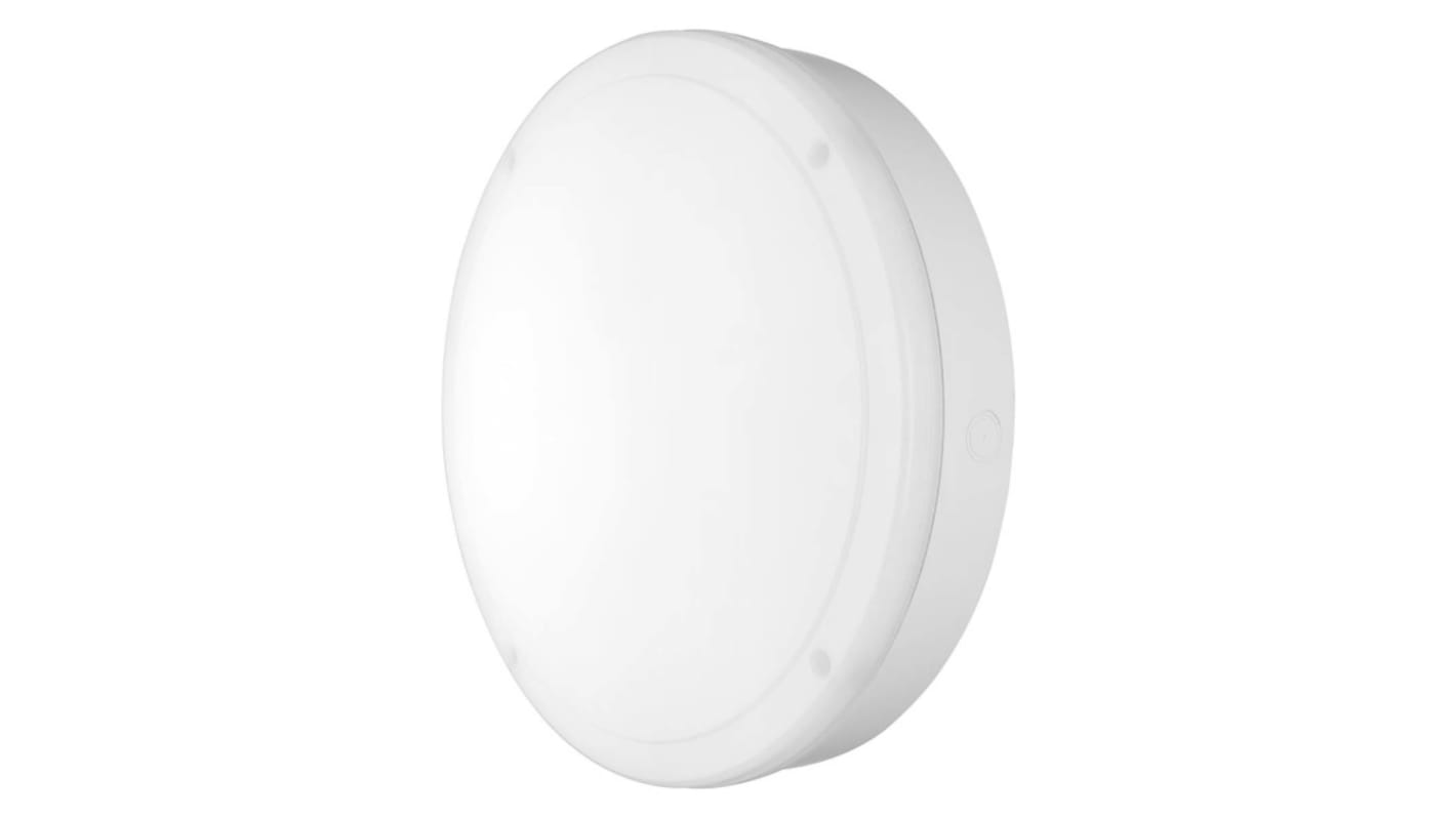 LEDVANCE Round LED Bulkhead Light, 12.4 W, 240 V ac, IP65