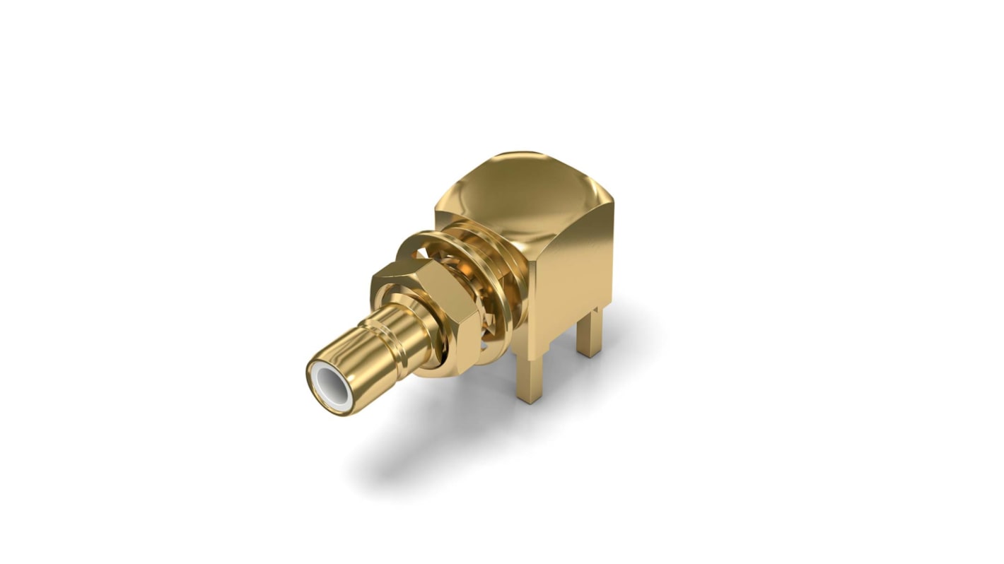 Wurth Elektronik WR-SMB Series, jack Through Hole SMB Connector, Solder Termination, Right Angle Body