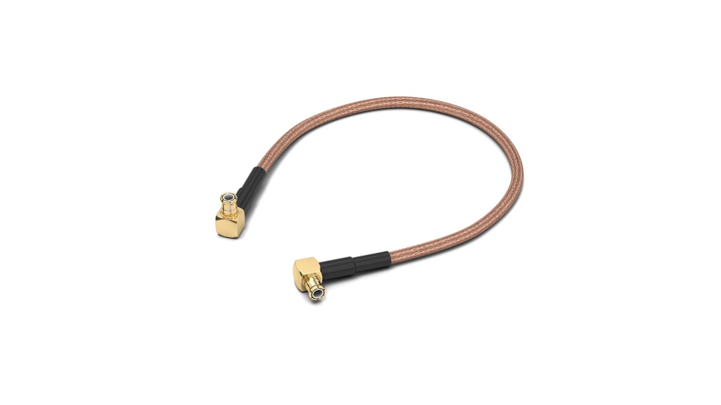 Cable coaxial RG178/U Wurth Elektronik, 50 Ω, con. A: MCX, Macho, con. B: MCX, Macho, long. 152.4mm