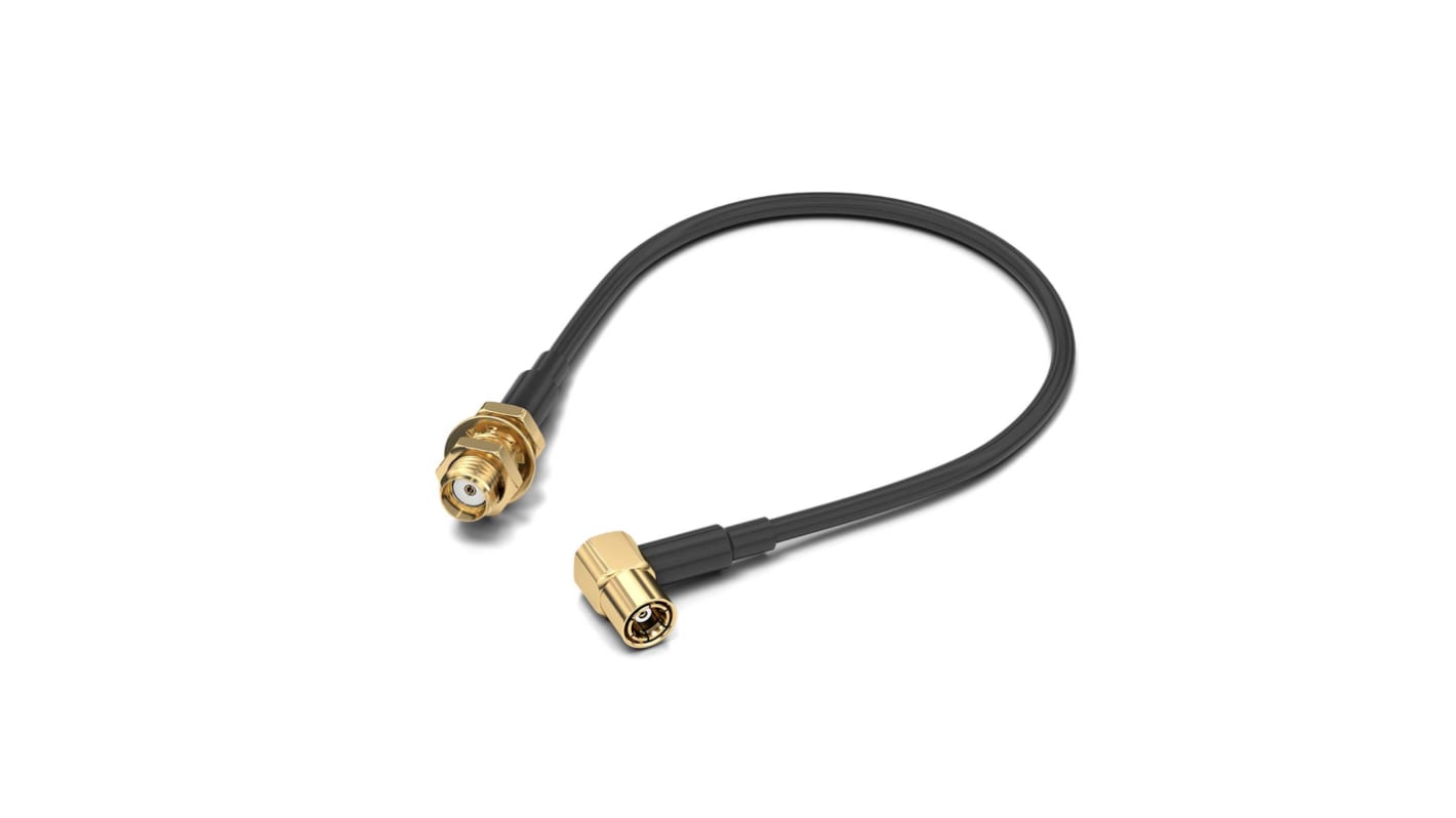 Wurth Elektronik WR-CXASY Series Female SMA to Male SMB Coaxial Cable, 152.4mm, RG174/U Coaxial, Terminated