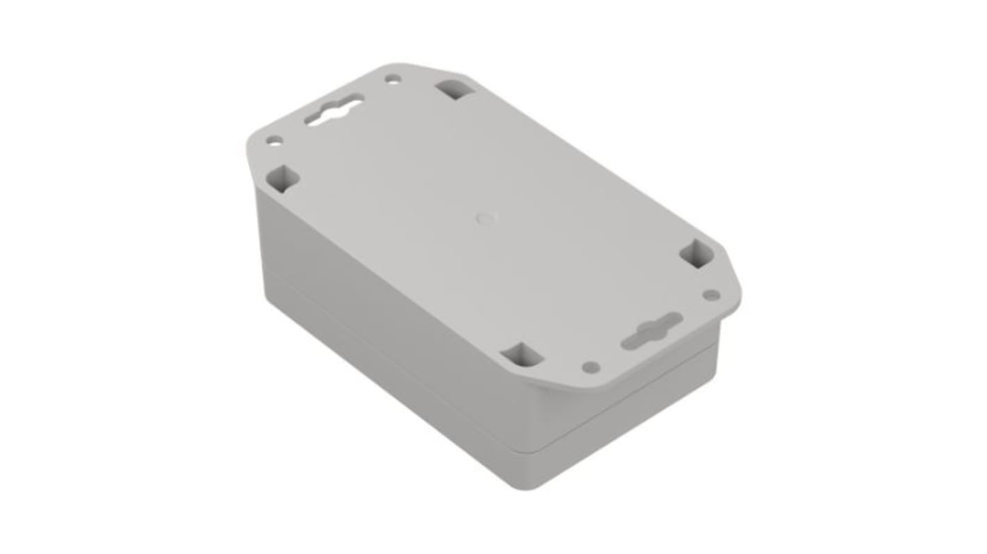 RS PRO Light Grey ABS Enclosure, IP65, Light Grey Lid, 121.4 x 81.6 x 45.2mm