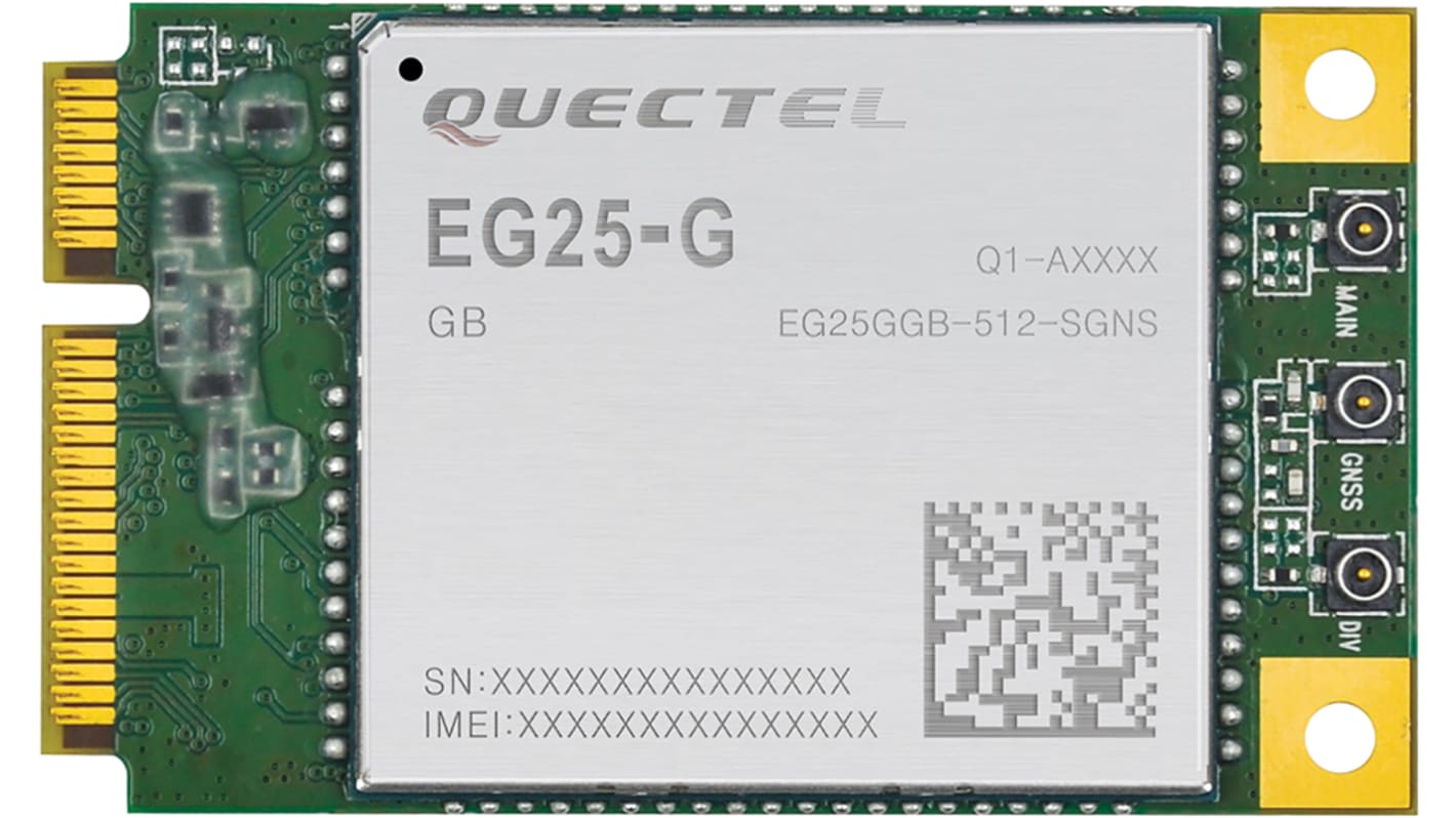 Quectel EG25GGB-MINIPCIE Module B1/ B2/ B3/ B4/ B5/ B7/ B8/ B12/ B13/ B18/ B19/ B20/ B25/ B26/ B28/B38/ B39/ B40/ B41MHz