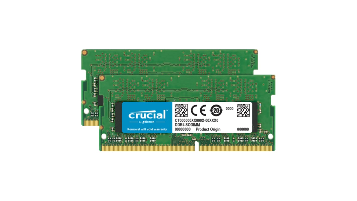 Crucial Arbeitsspeicher, 16 GB, 2666MHz DDR4, Nein SODIMM