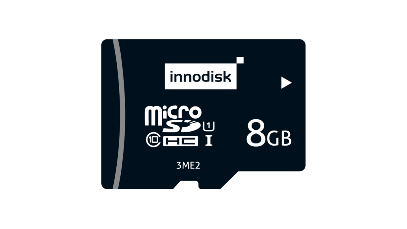 InnoDisk 8 GB Industrial MicroSDHC Micro SD Card, Class 10, U1, UHS-I