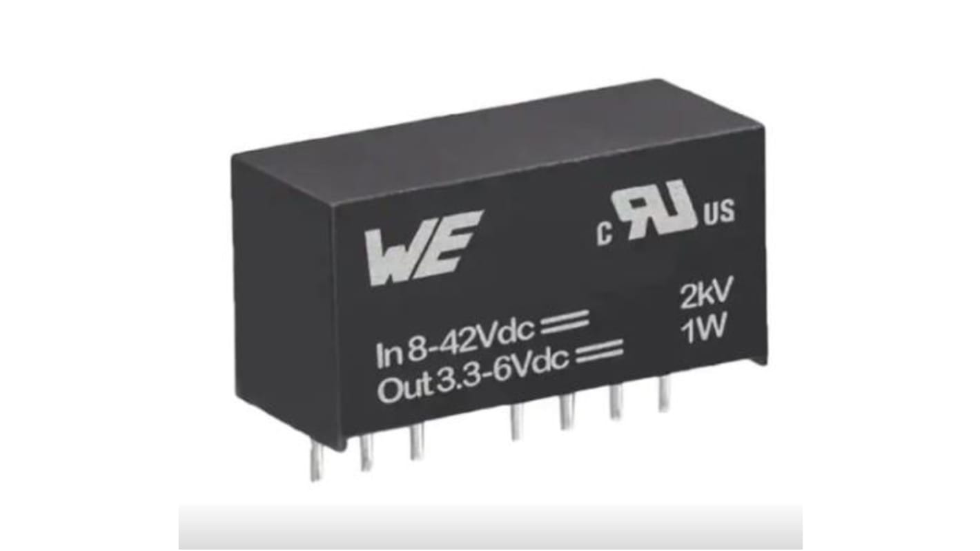 Wurth Elektronik DC/DC-Wandler Isoliert, geregelt 1-Kanal, 300mA SIP 8-Pin Einstellbar