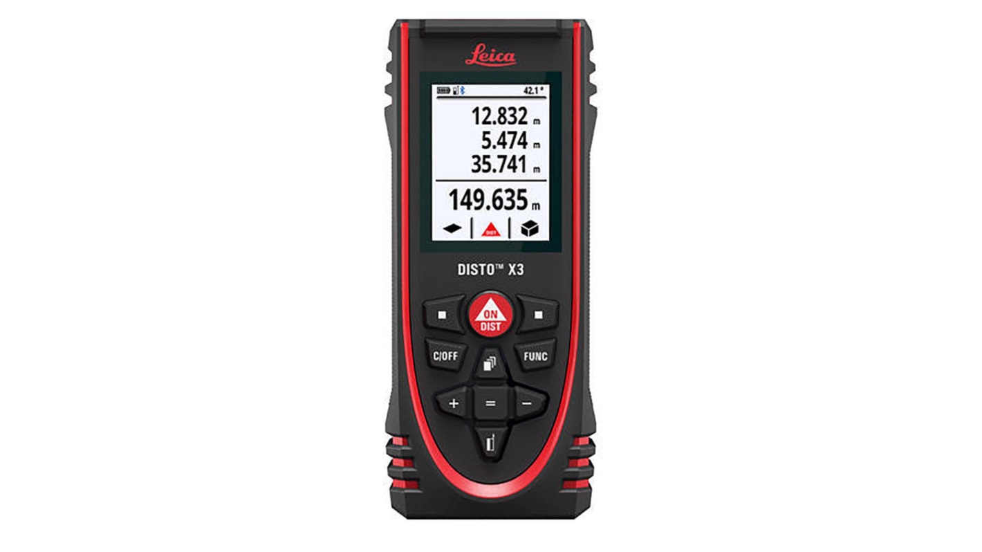 Télémètre laser Leica DISTO X3 d'une portée de 0,05 → 150m ±1 mm Métrique, PreCal