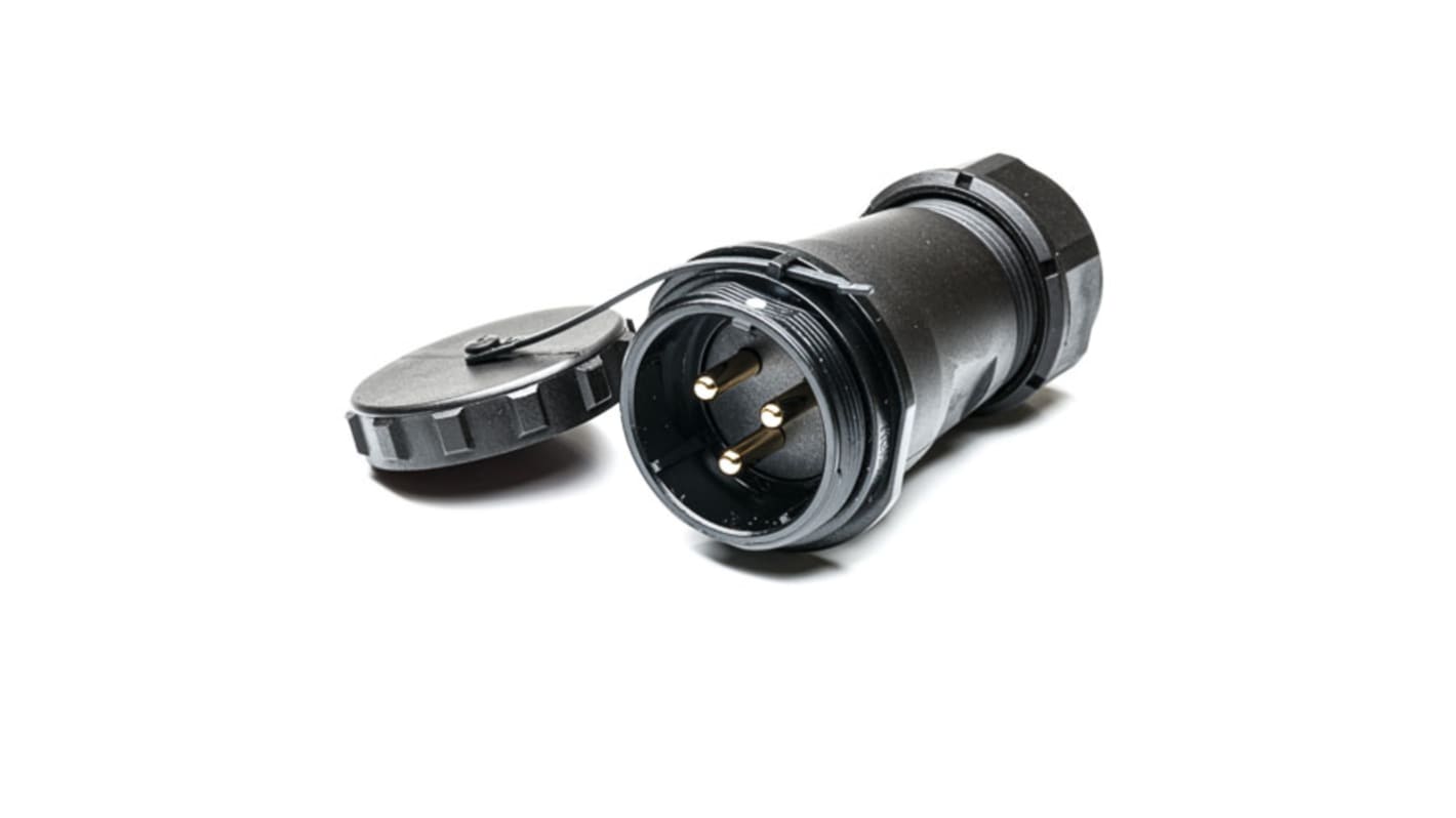 Conector circular RS PRO macho de 3 vías macho, montaje aéreo, IP68