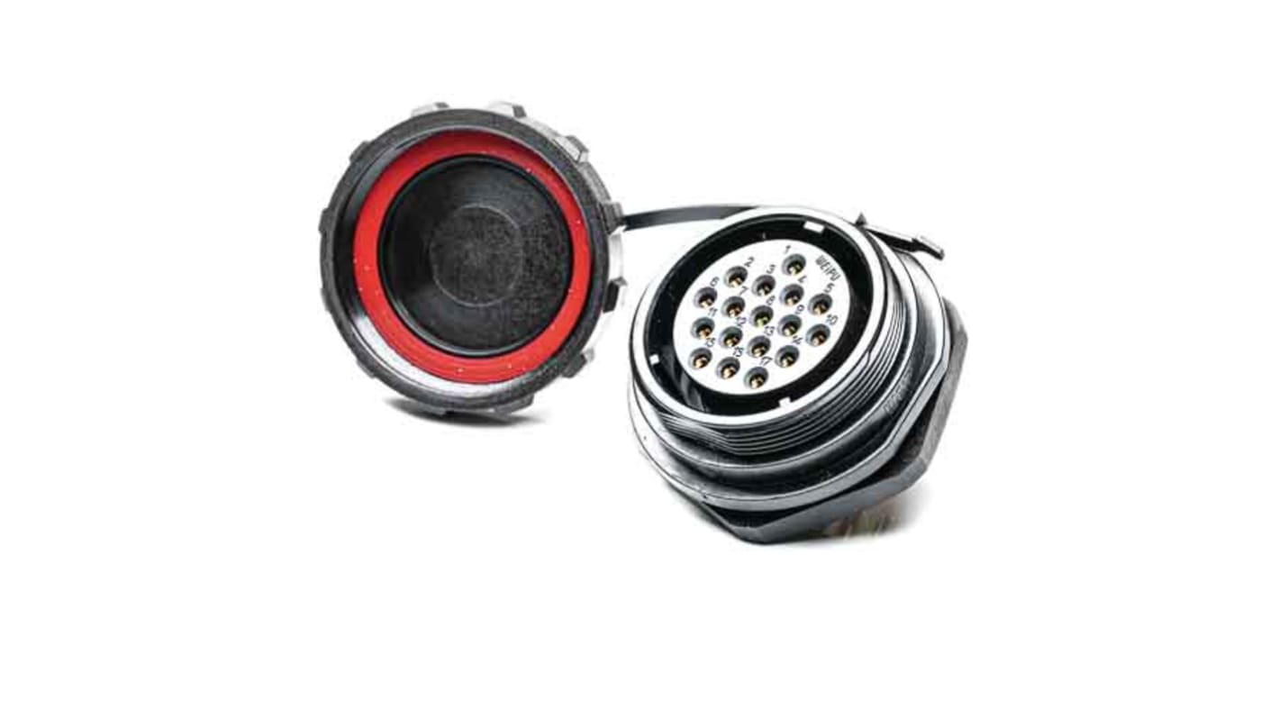 Conector circular RS PRO hembra de 17 vías hembra, Montaje en Panel, IP68