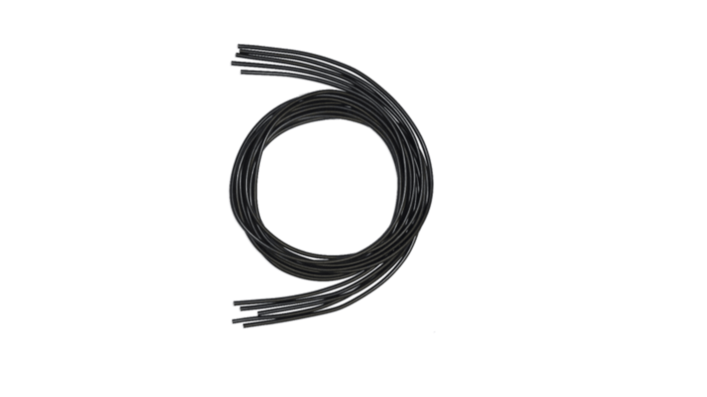 RS PRO Black 1 mm² Hook Up Wire, 1200mm, Silicone Insulation