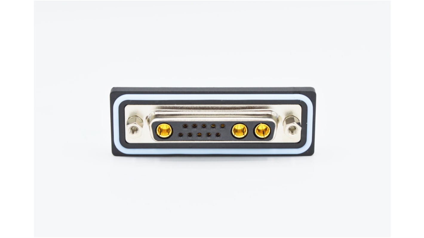 Norcomp CDF 25 Way Right Angle Solder D-sub Connector Socket, 2.77mm Pitch, with 4-40 Boardlocks