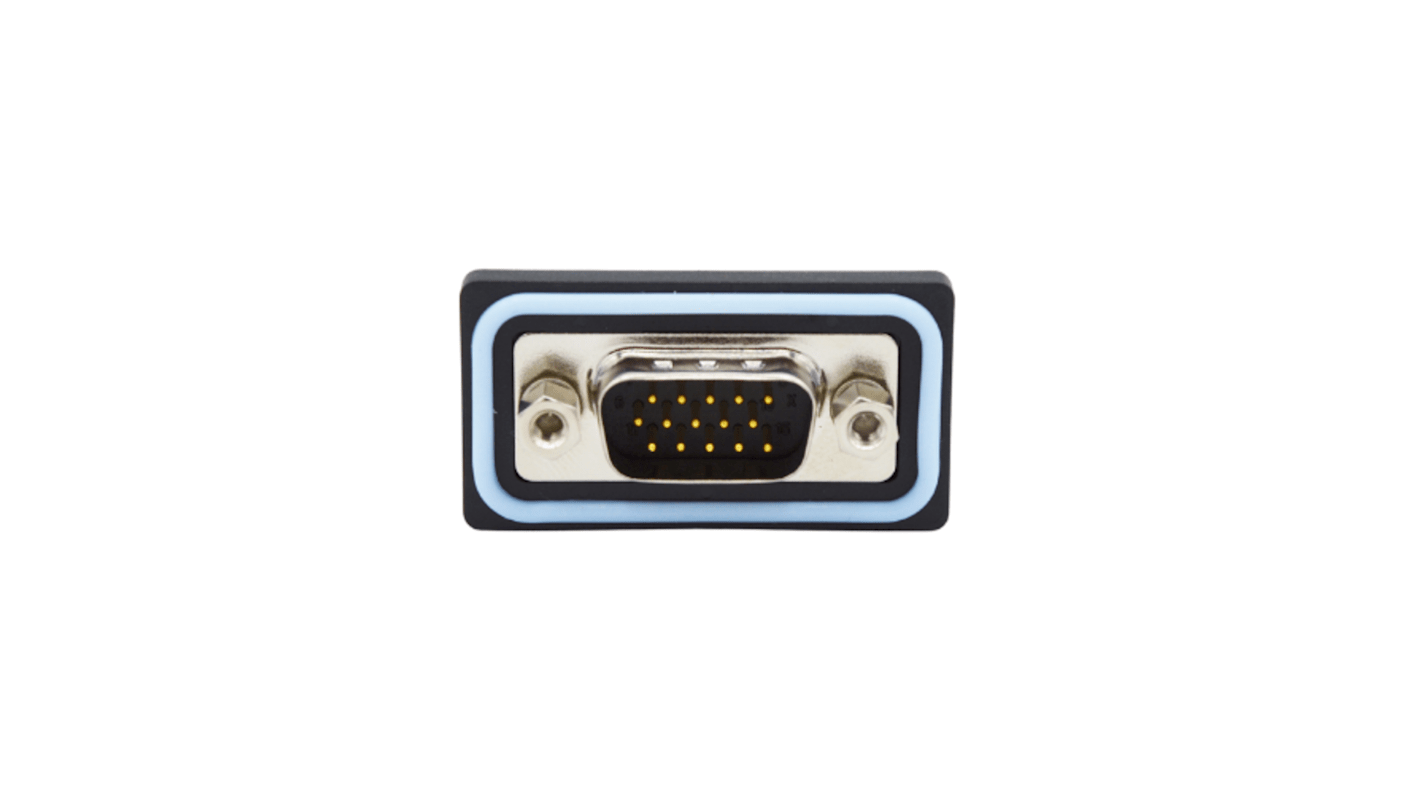 Conector D-sub de soldadura Norcomp, Serie HDF, paso 2.29mm, Ángulo de 90° , Montaje en PCB, Macho, con Bloqueos