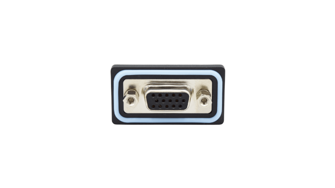 Conector D-sub de soldadura Norcomp, Serie HDF, paso 2.29mm, Ángulo de 90° , Montaje en PCB, Hembra, con 4-40 bloqueos