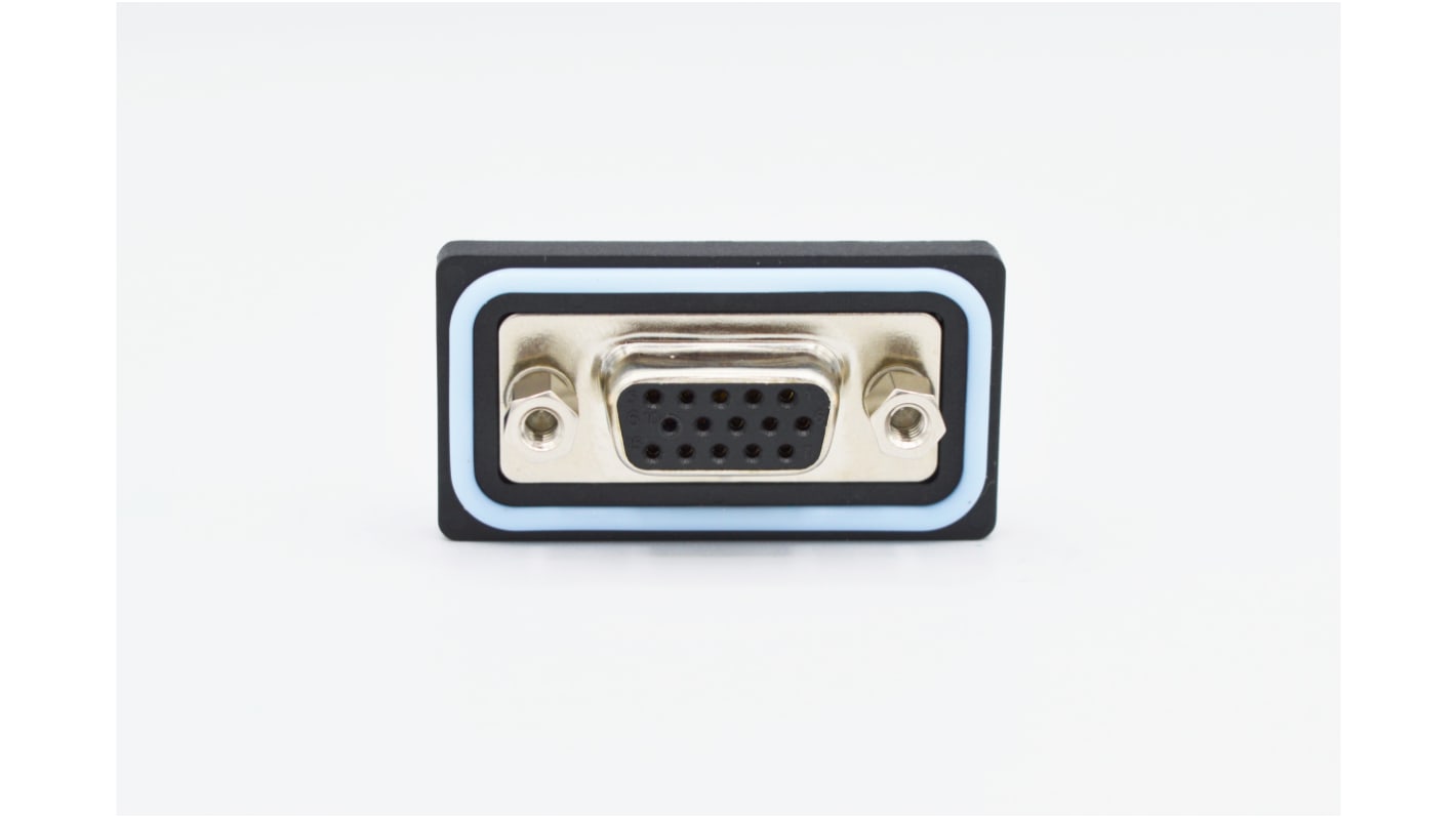 Norcomp HDF 15 Way Vertical Solder D-sub Connector Socket, 2.29mm Pitch, with 4-40 Screw Locks