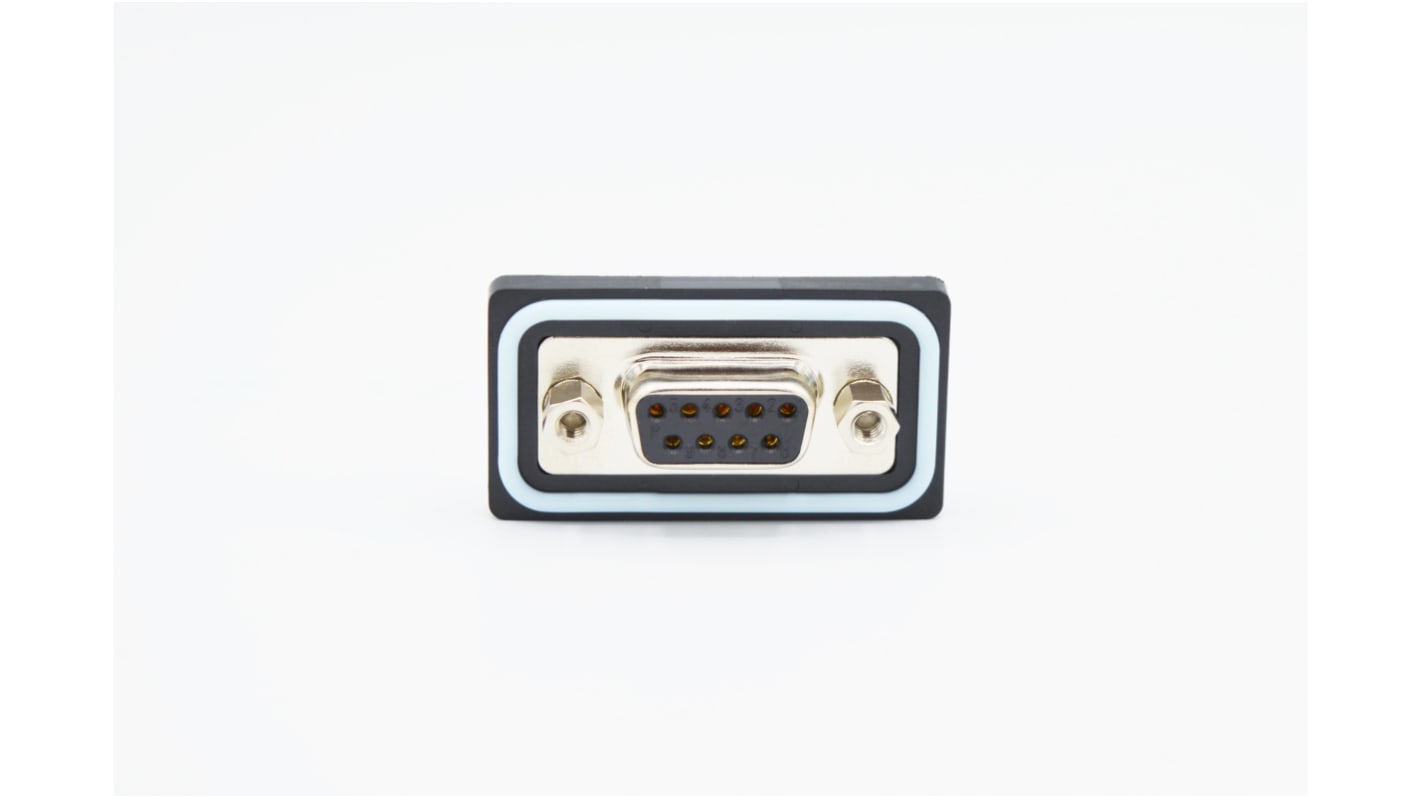 Norcomp SDF 9 Way Right Angle D-sub Connector Socket, 2.74mm Pitch, with 4-40 Boardlocks, Brackets