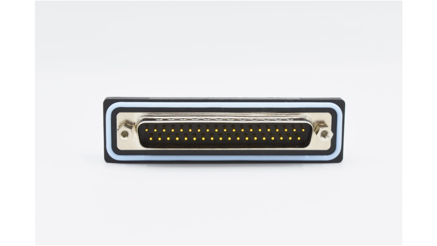 Norcomp SDF 37 Way Right Angle D-sub Connector Plug, 2.77mm Pitch, with 4-40 Boardlocks, Brackets