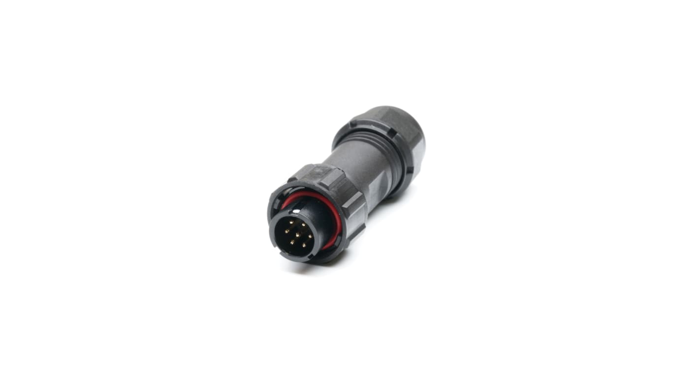 Conector circular RS PRO macho de 7 vías macho, montaje aéreo, IP67