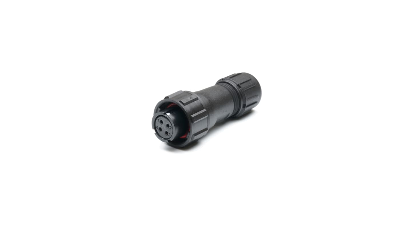 Conector circular RS PRO hembra de 4 vías hembra, montaje aéreo, IP67