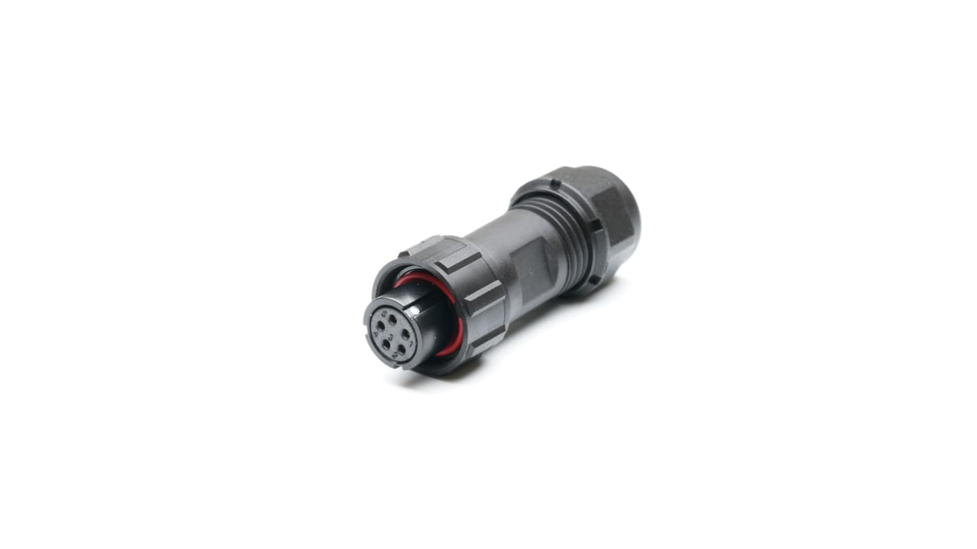 Conector circular RS PRO hembra de 5 vías hembra, montaje aéreo, IP67