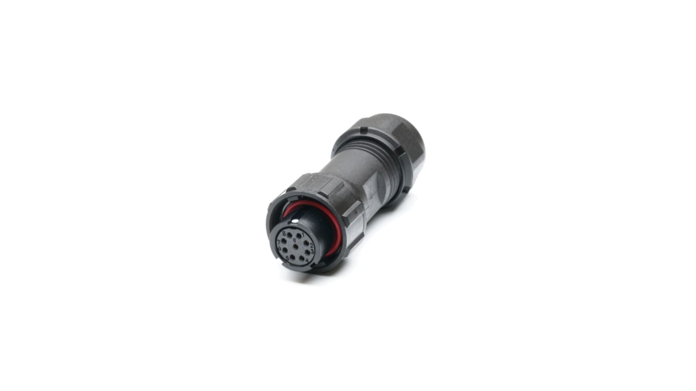 Conector circular RS PRO hembra de 9 vías hembra, montaje aéreo, IP67