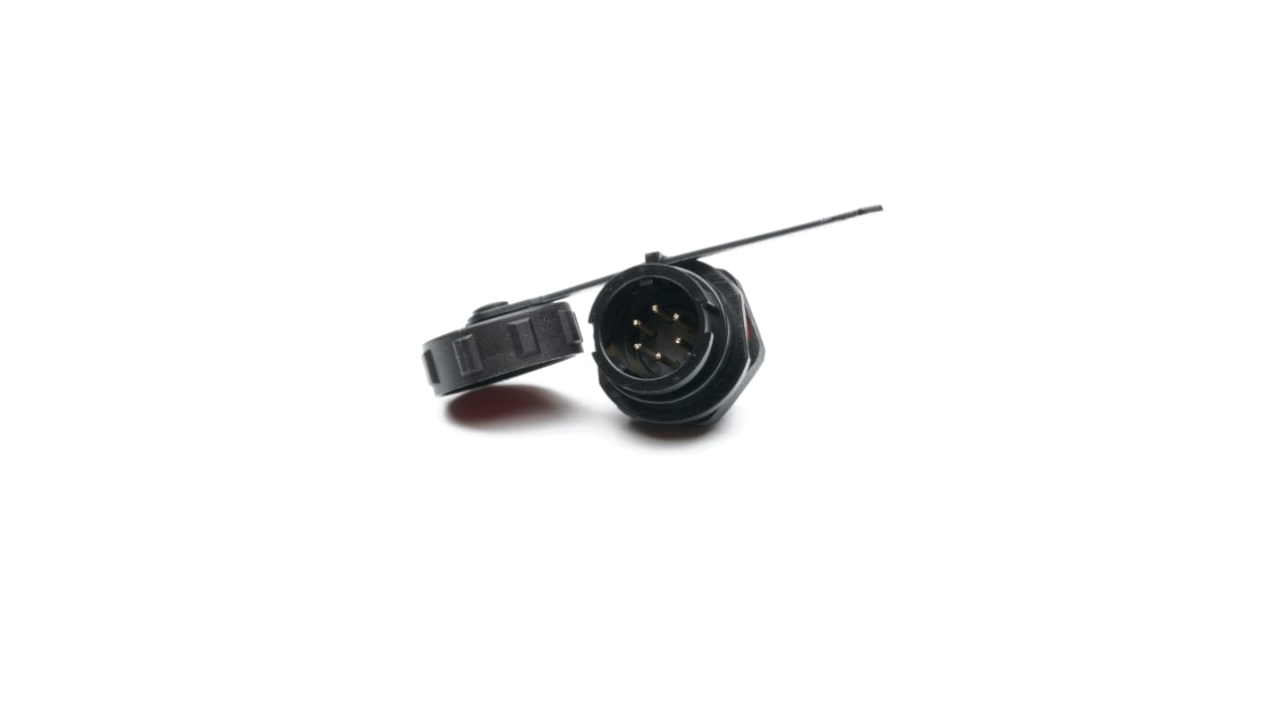 Conector circular RS PRO macho de 6 vías macho, IP67