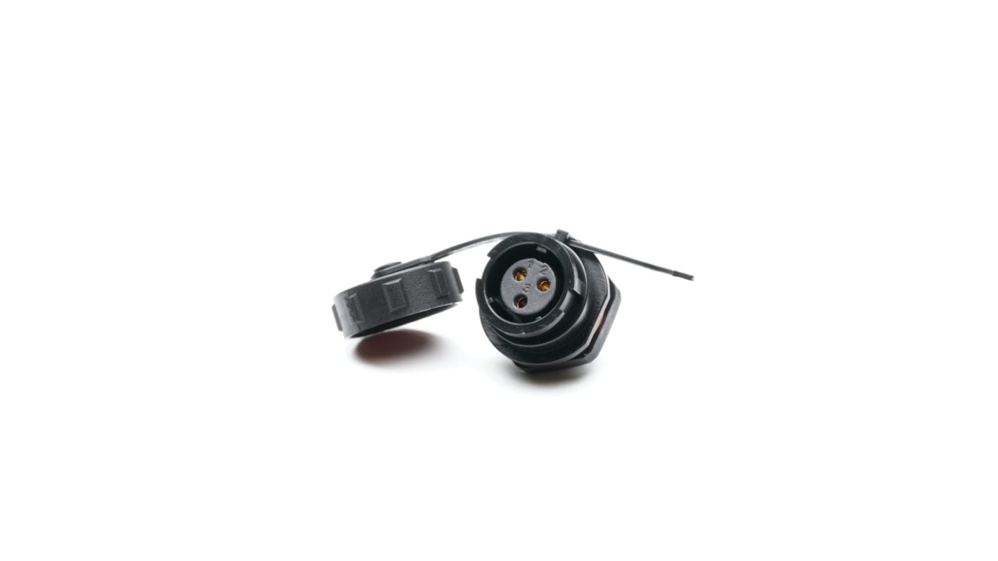 Conector circular RS PRO hembra de 3 vías hembra, IP67