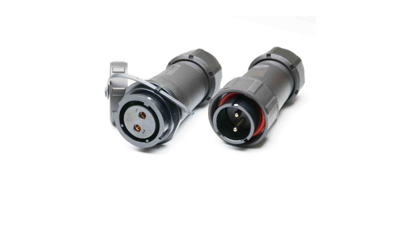 RS PRO Circular Connector, 2 Contacts, Cable Mount, Plug and Socket, Male and Female Contacts, IP67