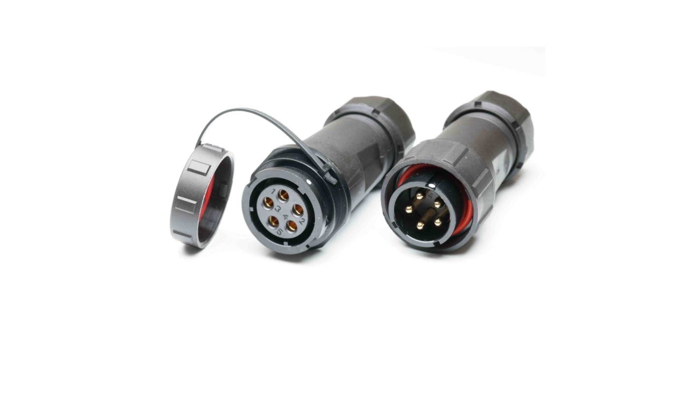 RS PRO Circular Connector, 5 Contacts, Cable Mount, Plug and Socket, Male and Female Contacts, IP67