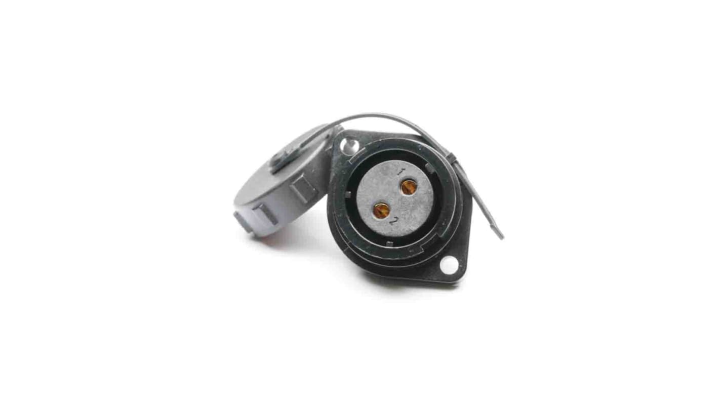 RS PRO Circular Connector, 2 Contacts, Flange Mount, Socket, Female, IP67