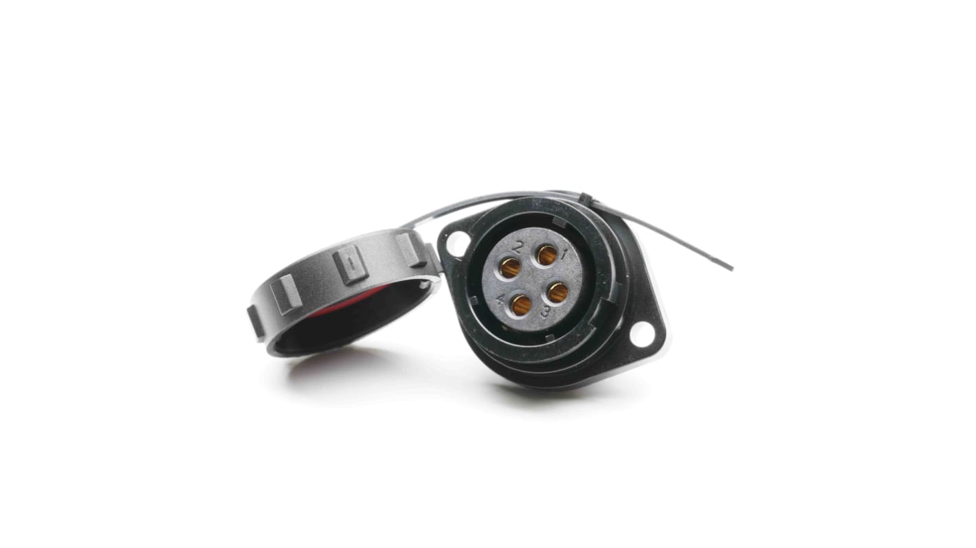 RS PRO Circular Connector, 4 Contacts, Flange Mount, Socket, Female, IP67