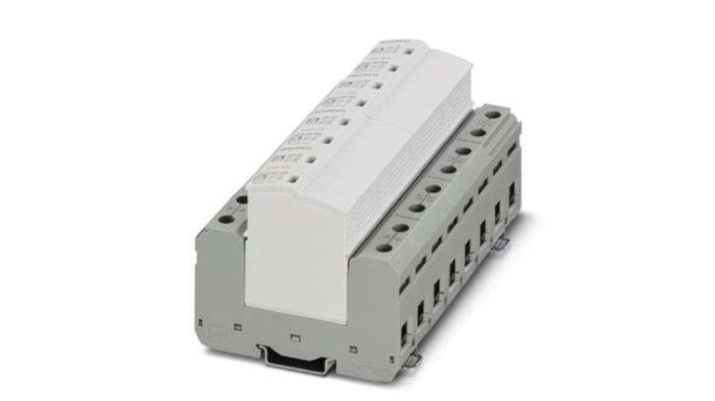 Phoenix Contact 3 Phase Surge Protector, 25kA, 125V dc, DIN Rail Mount