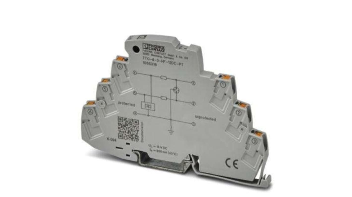 Phoenix Contact Surge Protector, 10kA, DIN Rail Mount