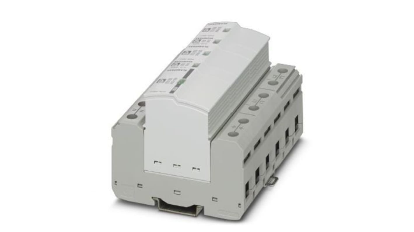 Phoenix Contact 2 Phase Surge Protector, 100kA, DIN Rail Mount