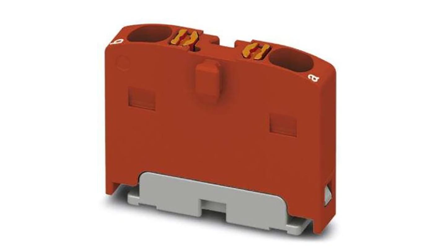 Phoenix Contact Distribution Block, 2 Way, 2.5mm², 17.5A, 450 V, Red