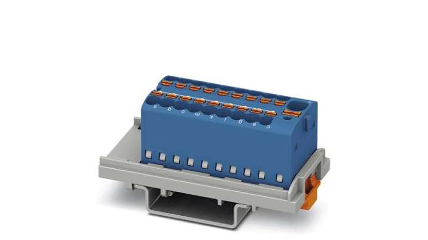 Bloque de distribución, 19 vías, 17.5A, 500 V