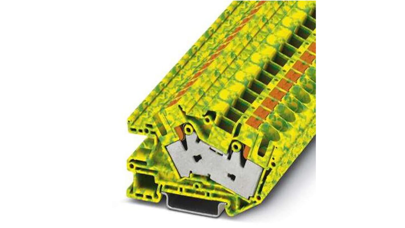 Phoenix Contact 2-Way Earth Terminal Block, 16mm², 4 AWG Wire, Push In