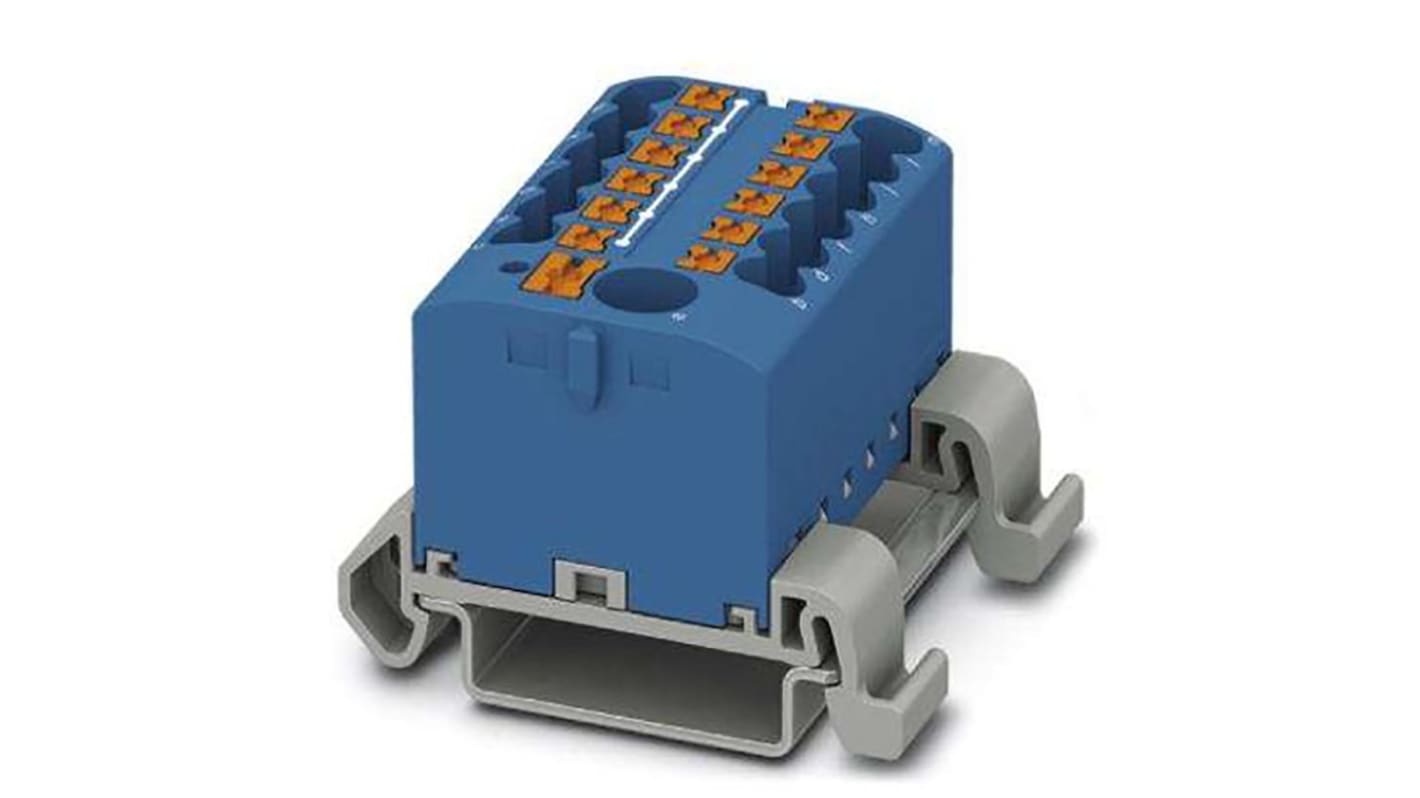 Phoenix Contact Distribution Block, 13 Way, 4mm², 24A, 690 V, Blue