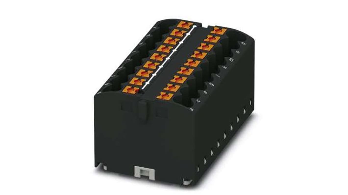 Phoenix Contact Distribution Block, 18 Way, 4mm², 24A, 450 V, Black