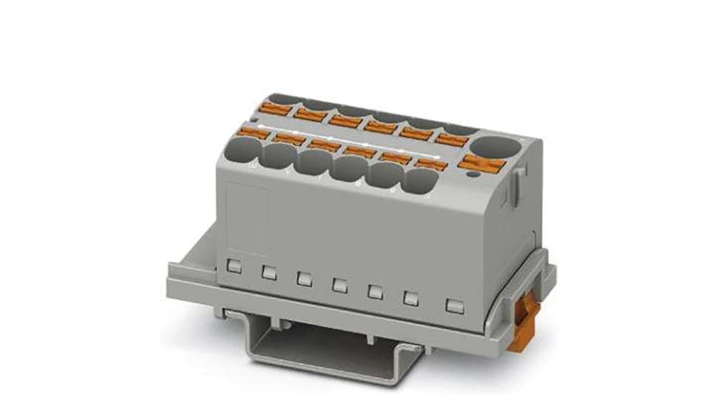3273614 Phoenix Contact Distribution Block, 13 Way, 6mm², 63A, 800 V
