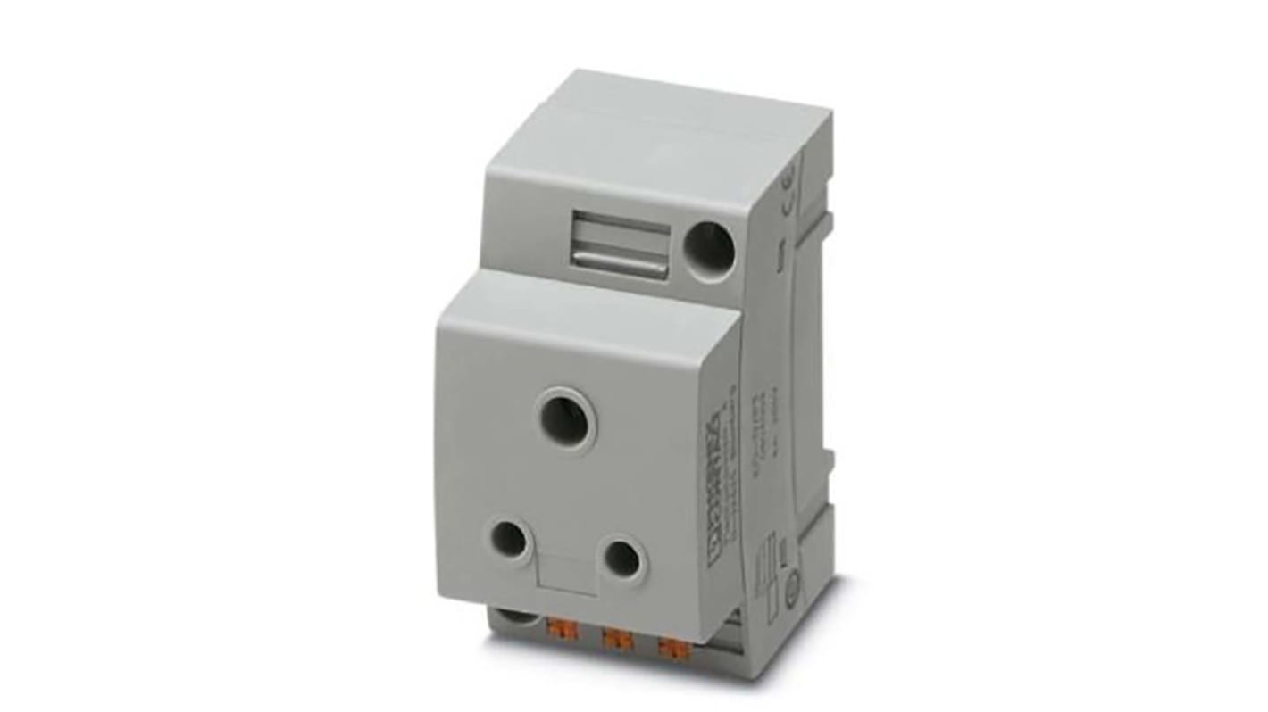 Phoenix Contact Mains Sockets, 6A, DIN Rail Mount, 250 V