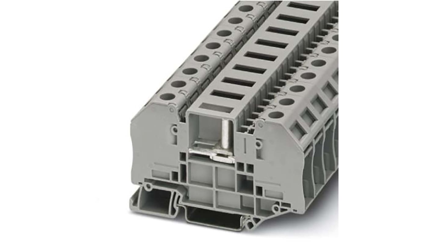 Phoenix Contact RT 4-T-P/P Series Grey DIN Rail Terminal Block, 0.1 → 6mm², Bolt Termination