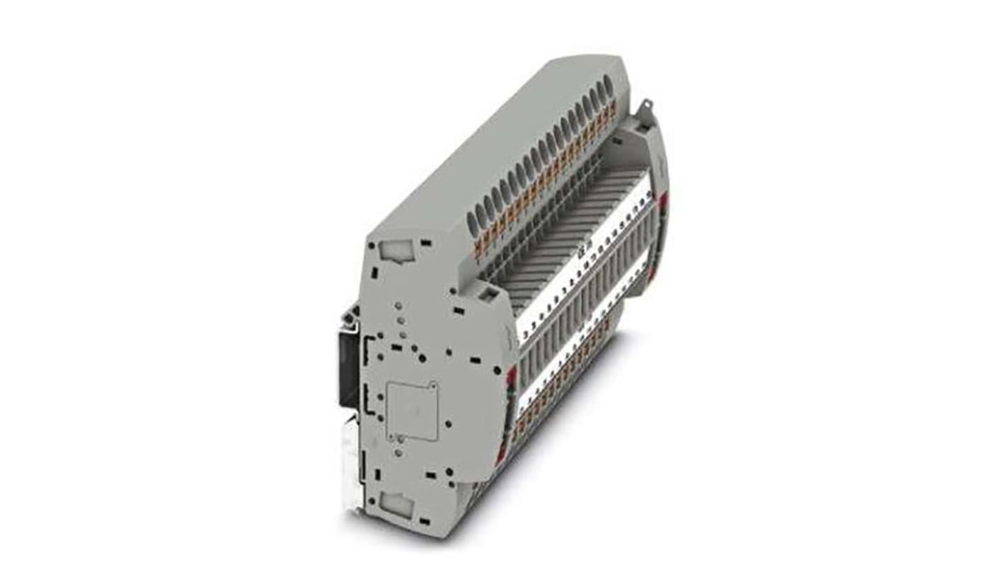 Phoenix Contact PTRE Series PTRE 6-2/I19 Terminal Strip, 38-Way, 30A, 20 → 8 AWG Wire, Push In Termination