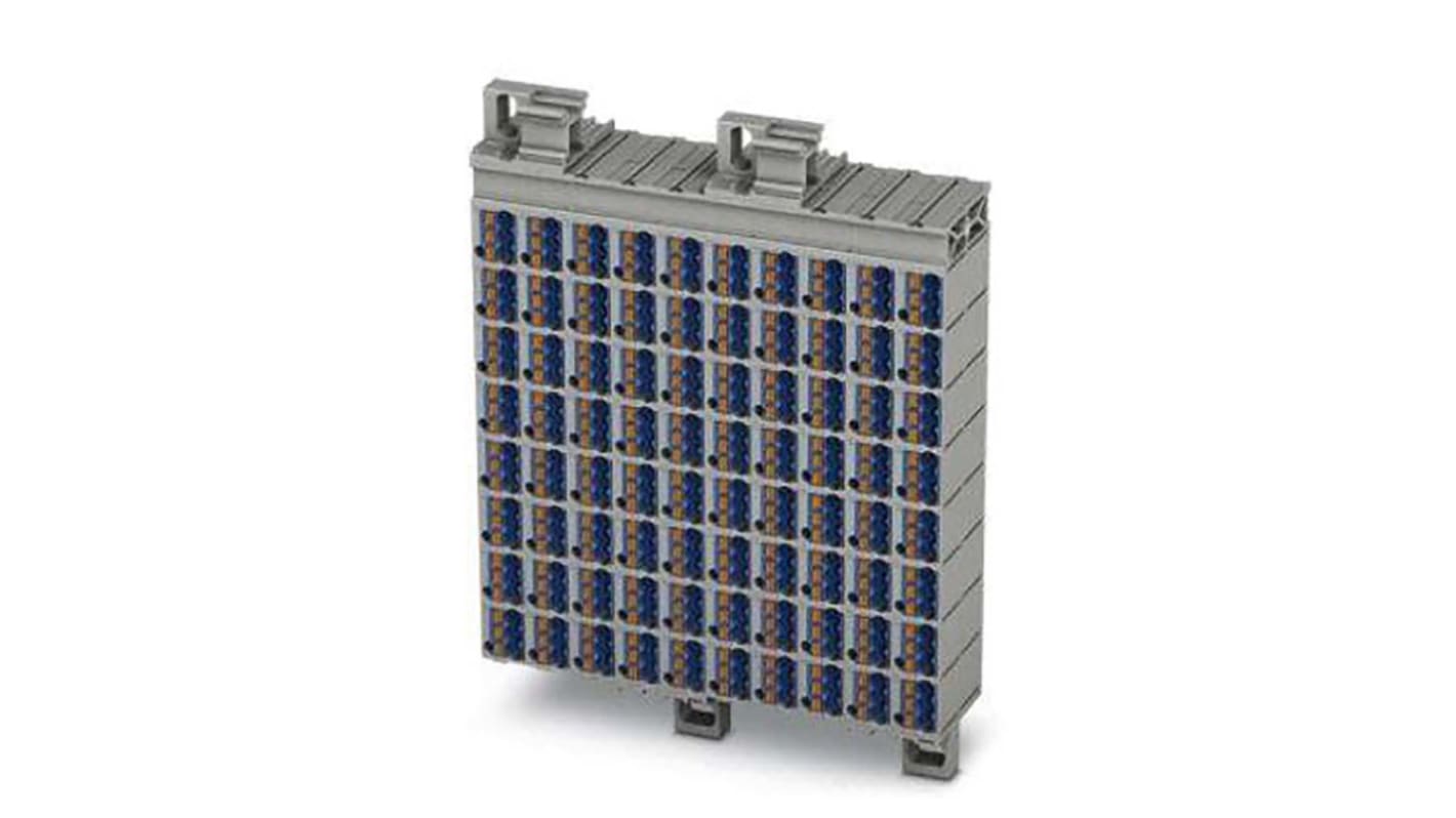 Phoenix Contact 5/80-3 /BU 19Z, PTMC 1 Series Grey DIN Rail Terminal Block, 0.14 → 2.5mm², Push In Termination